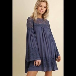 NWT- Bell Sleeve Lace Dress by Umgee